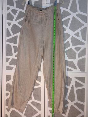 J. Crew Soleil Natural Flax 100% Linen Pants